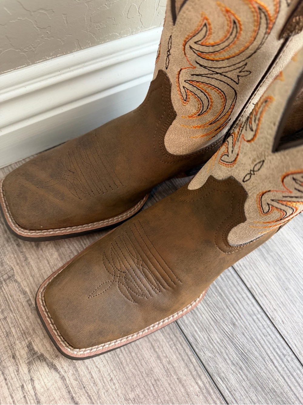 Ariat Kids Storm Western Boot, Brown - Picture 8 of 13